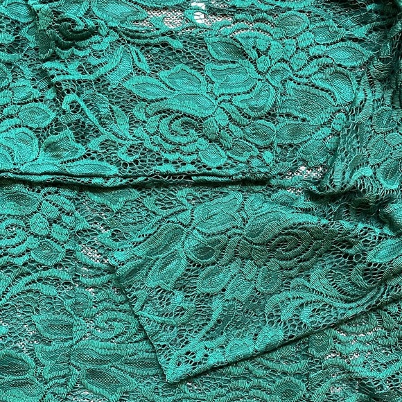 Forest Fairy Green Lace Vintage Blouse, Size: Large - Picture 12 of 17